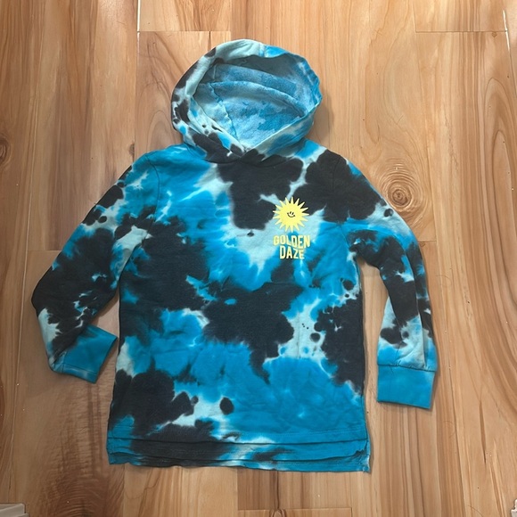Art Class l Tie Dye Pullover Hoodie With Golden Daze Sun Graphic. Size 6/7 - Picture 1 of 4